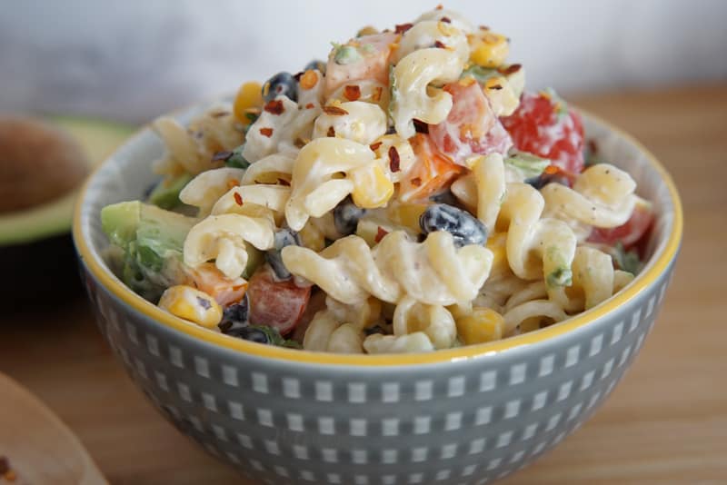 corn and black bean pasta salad