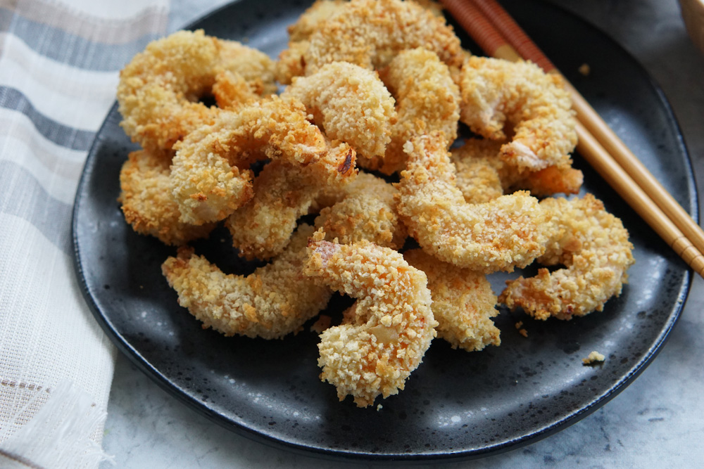 air fryer crispy breaded shrimp