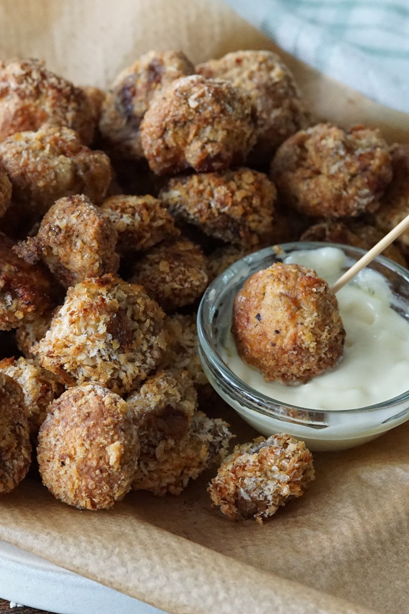 finished breaded mushrooms