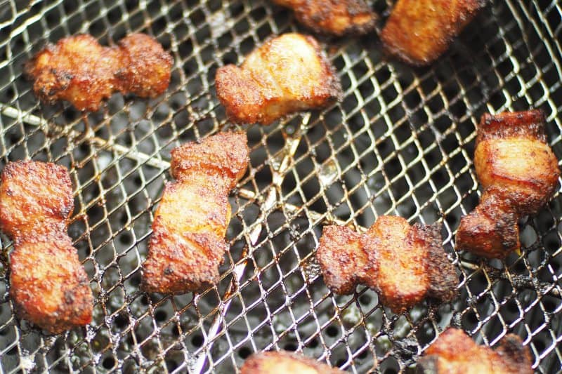 finished pork belly in air fryer