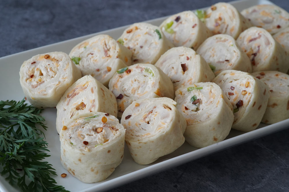 Chicken, bacon and ranch pinwheels
