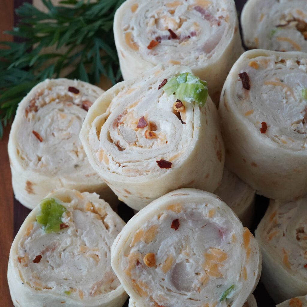 Chicken, bacon and ranch pinwheels