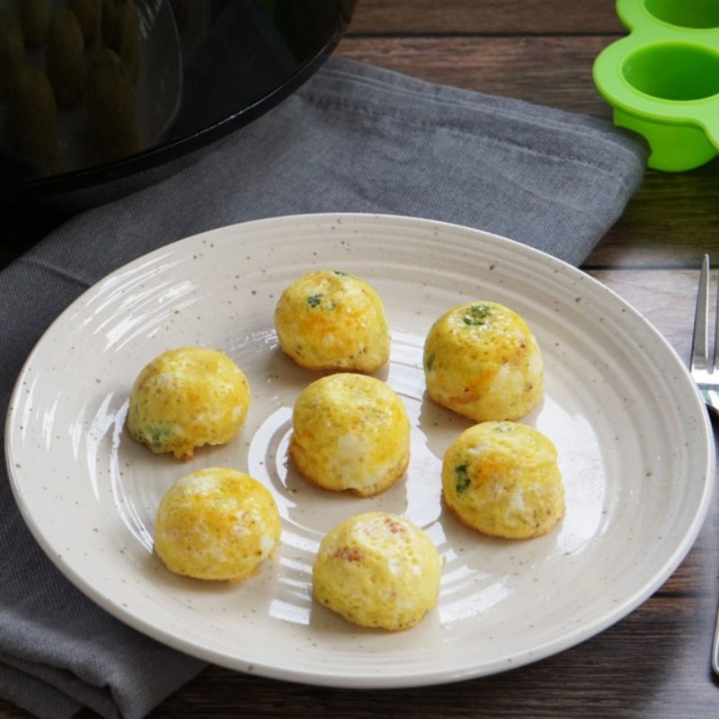 Egg bites on a plate