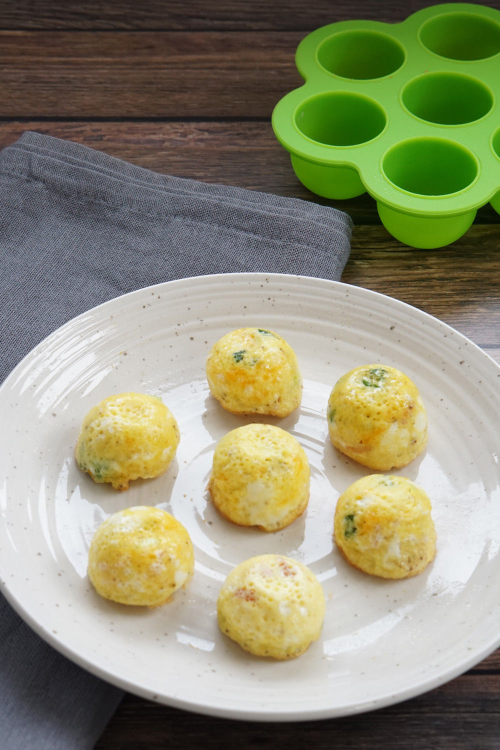 Egg bites on a plate