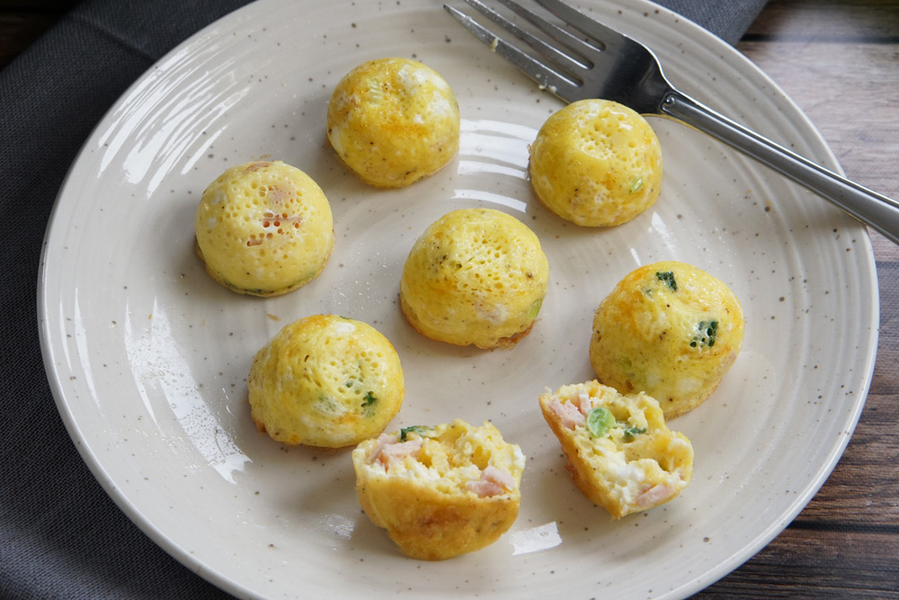 Egg bites on a plate
