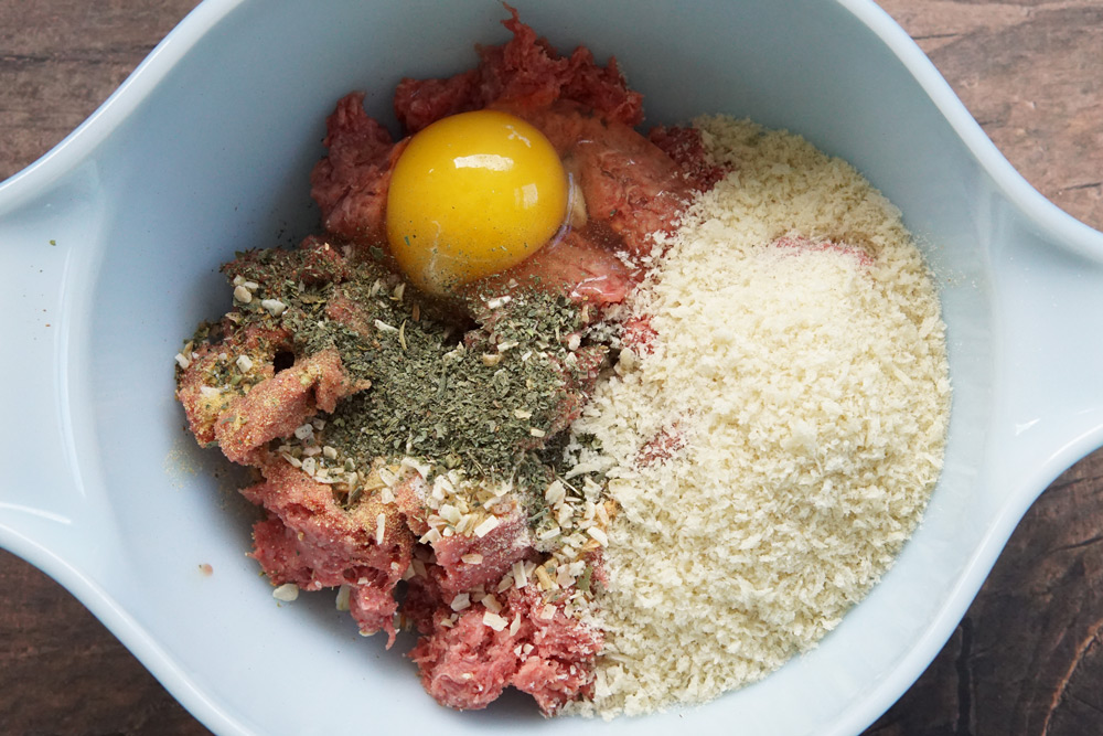 Meatloaf mix in a bowl