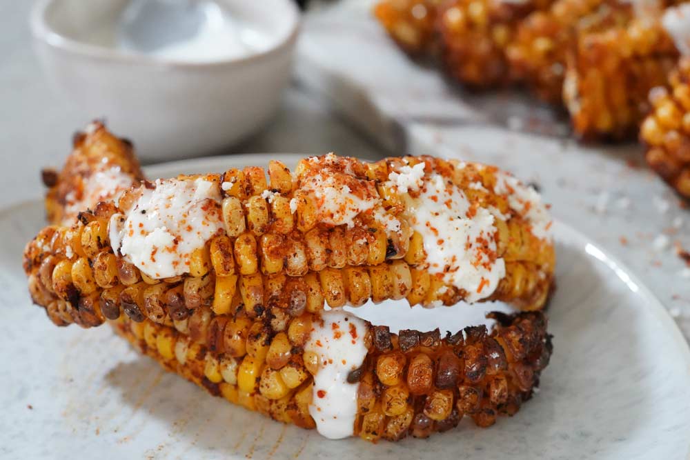 Air fryer corn ribs