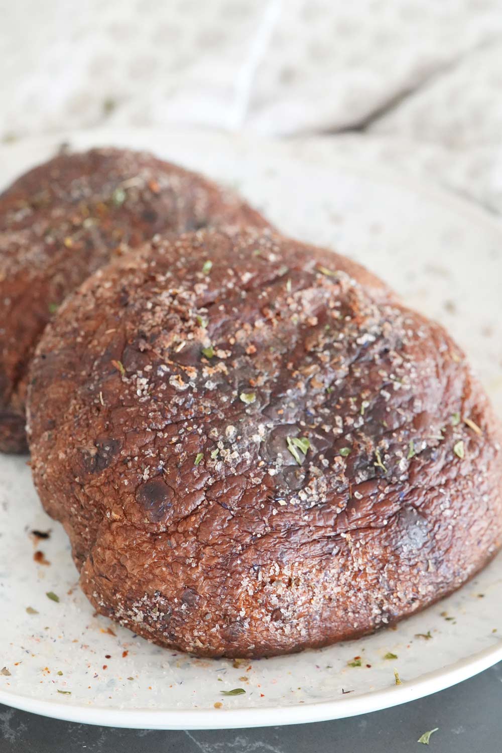 Two Portobello mushrooms