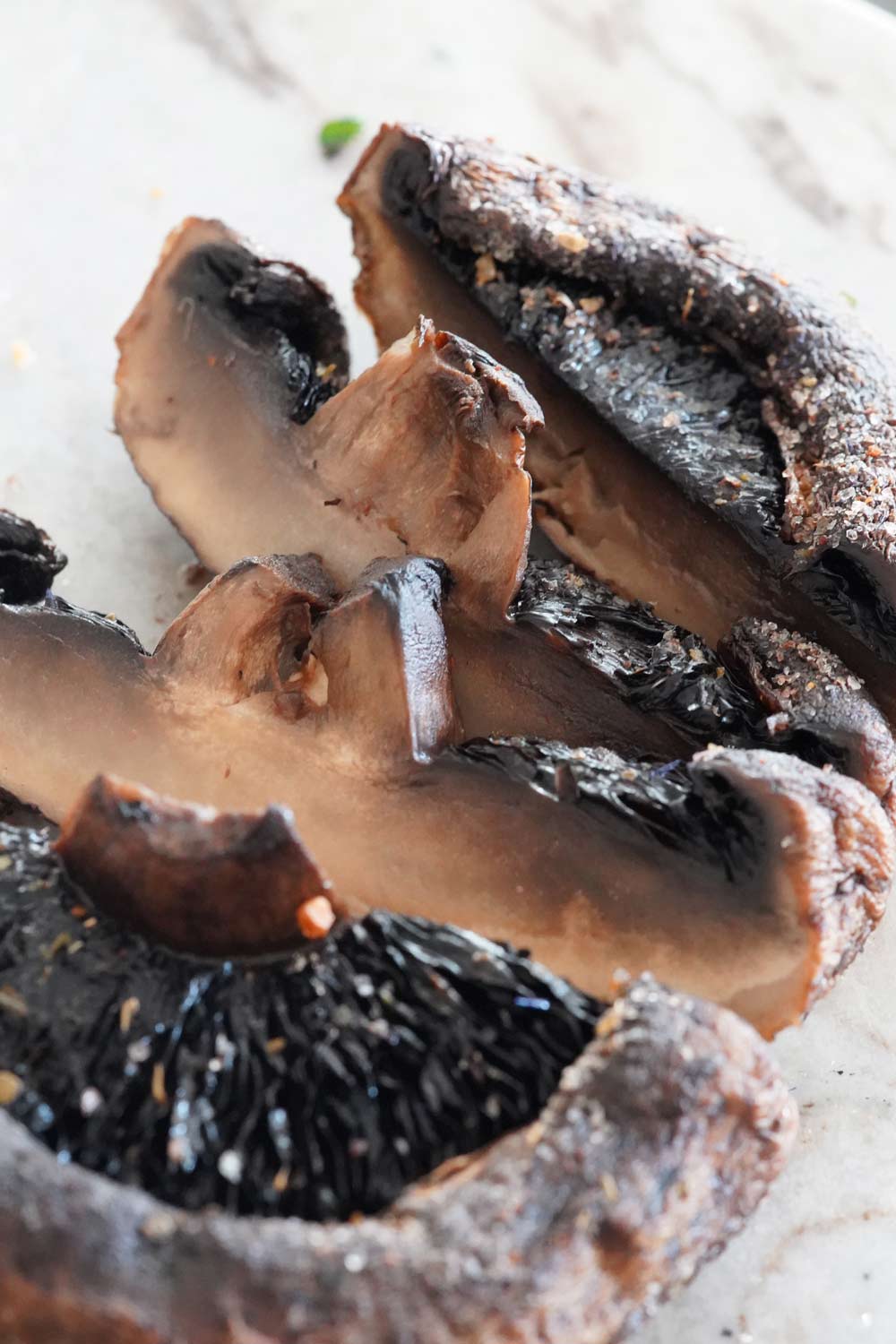 A Portobello mushroom sliced