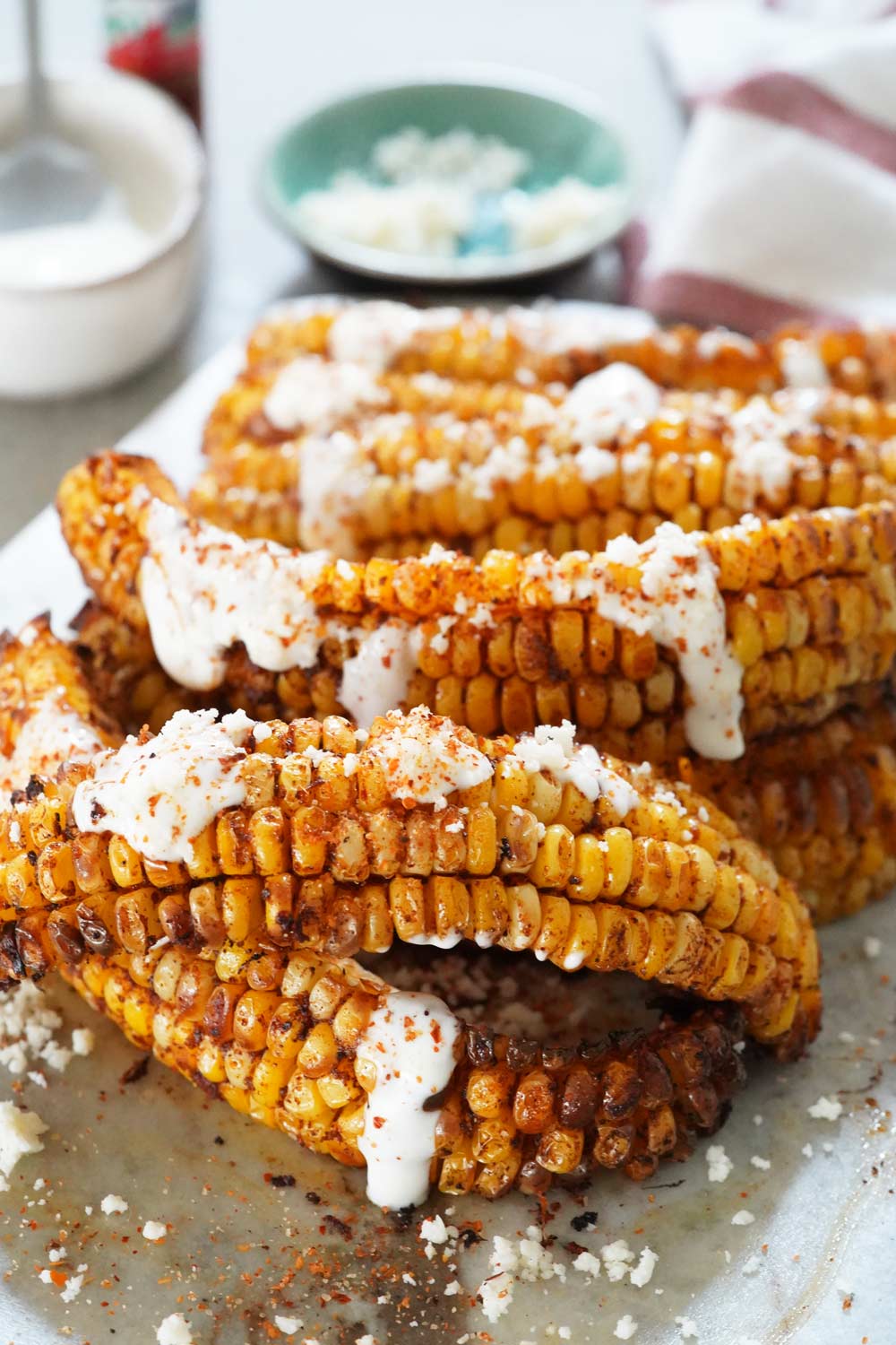 Air fryer corn ribs