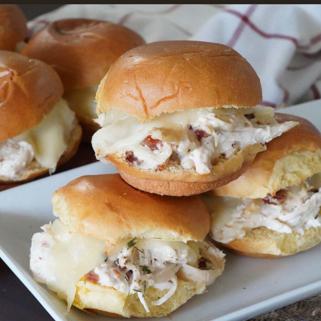 Chicken bacon ranch sliders