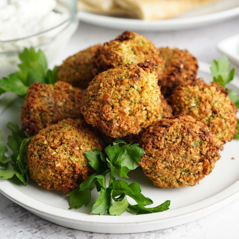 Homemade air fryer falafel