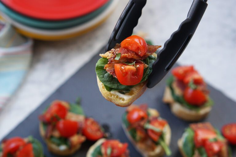 BLT crostini appetizer