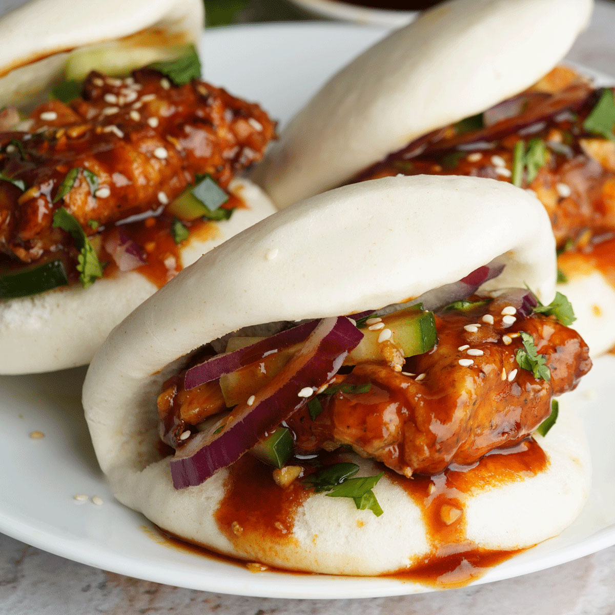 Korean fried chicken bao
