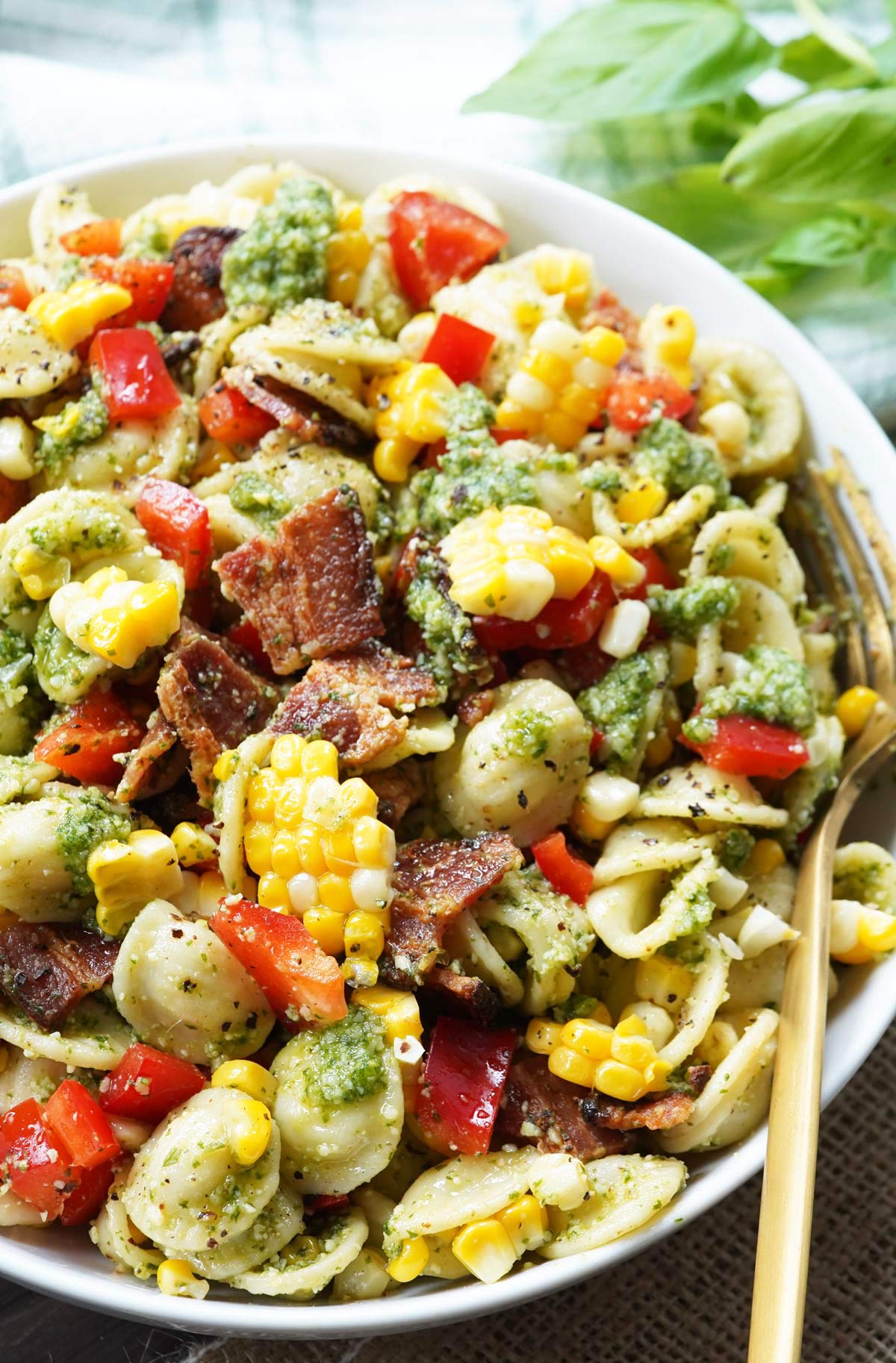 pesto corn salad