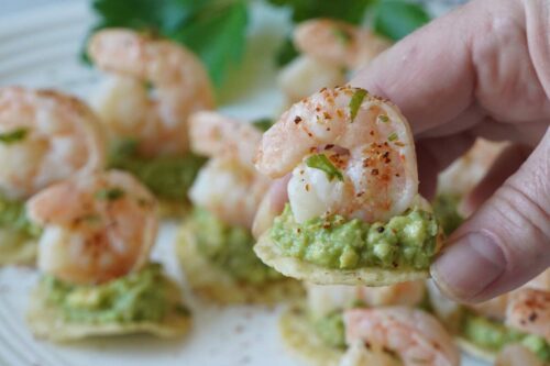 Tortilla shrimp bites
