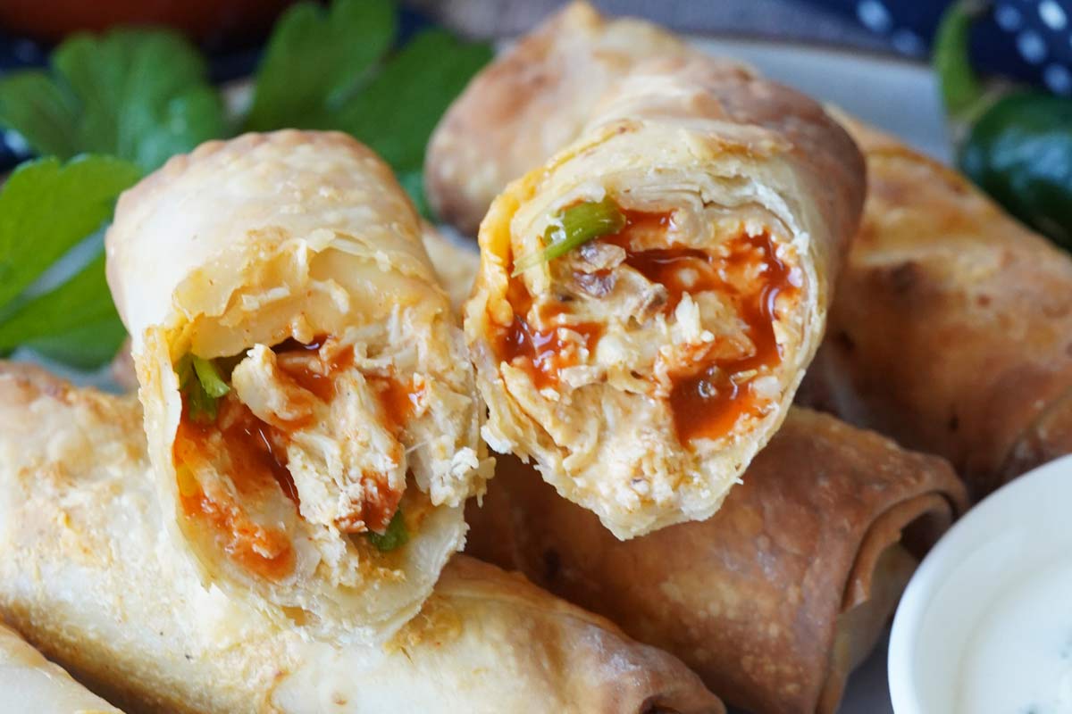 buffalo chicken eggrolls