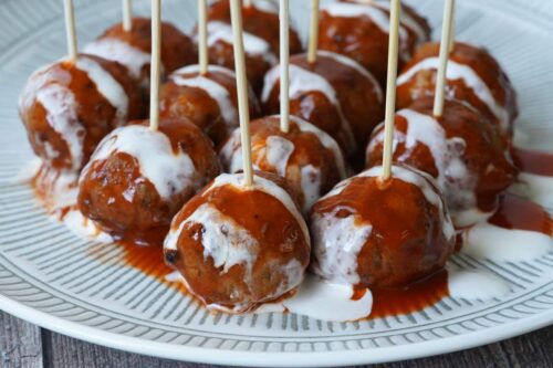 buffalo chicken meatballs