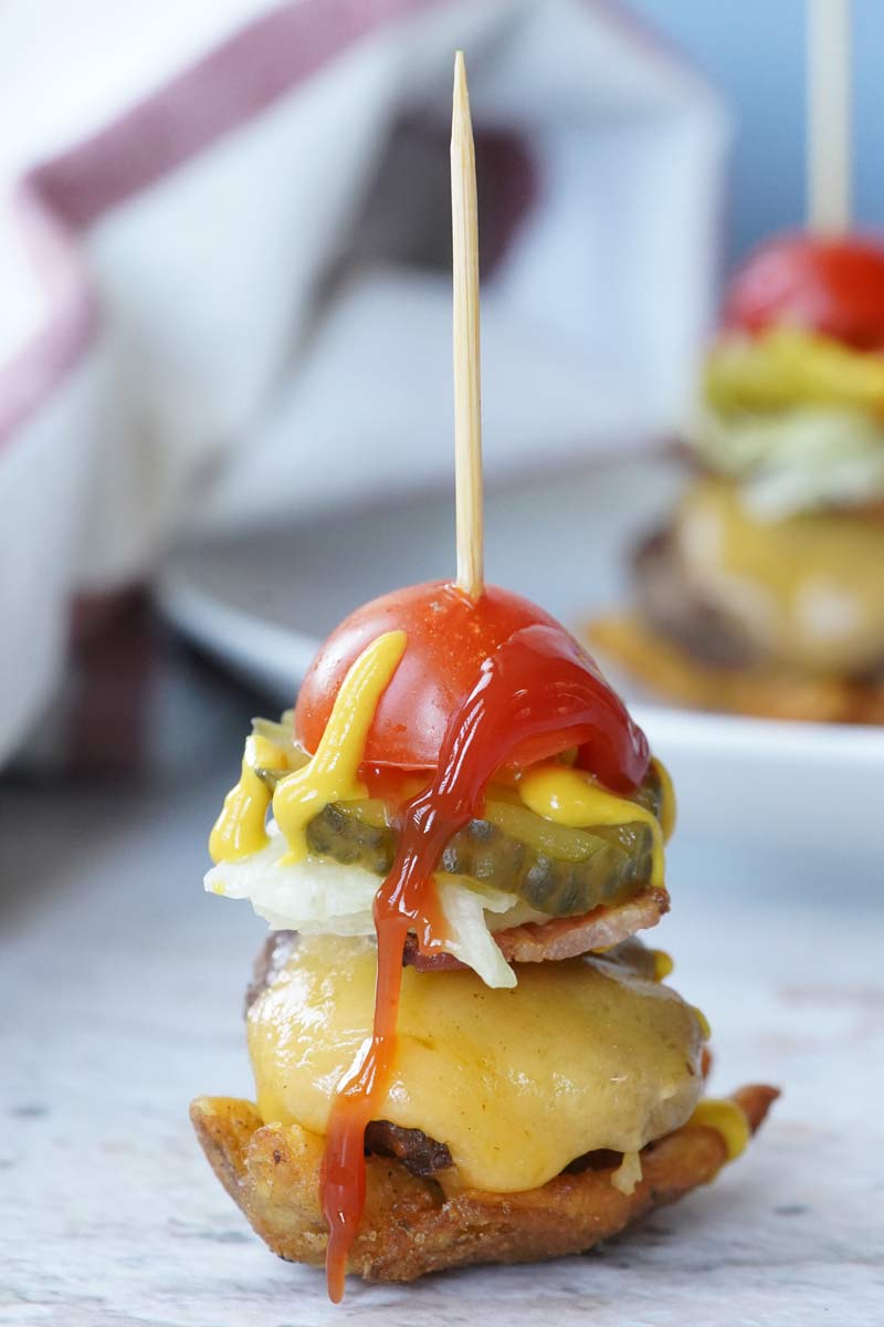 Mini cheeseburger bites