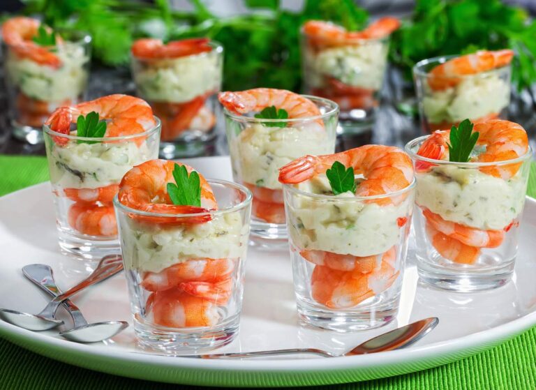 shrimp with herb mayo