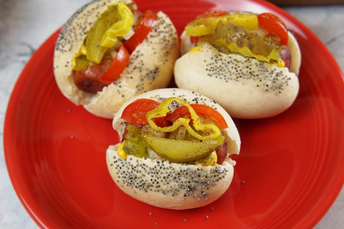 Chicago dog sliders