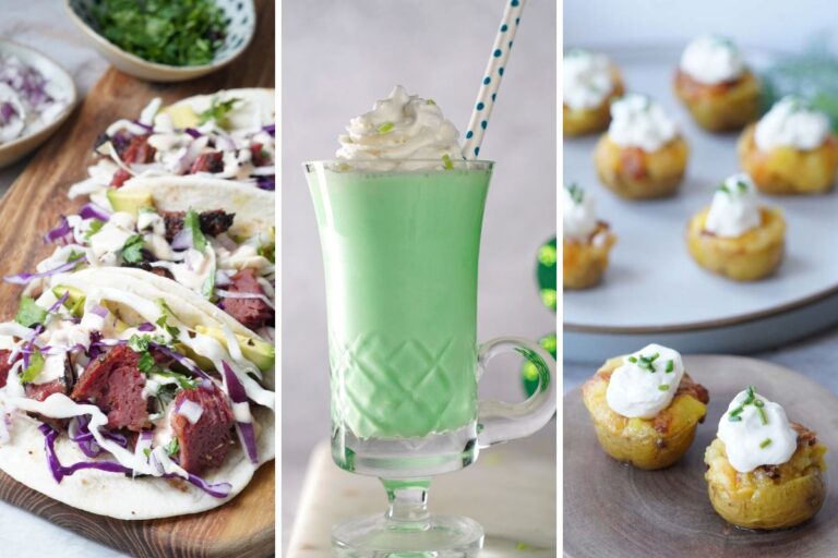 Corned beef tacos, shamrock shake, and irish potatoes