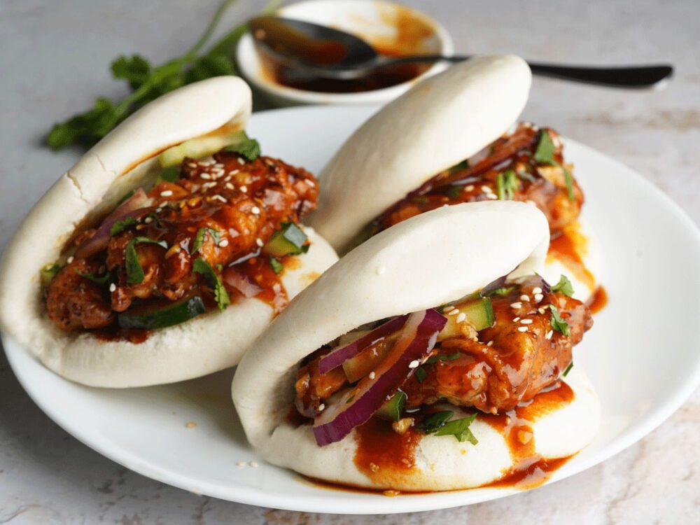 Korean fried chicken bao