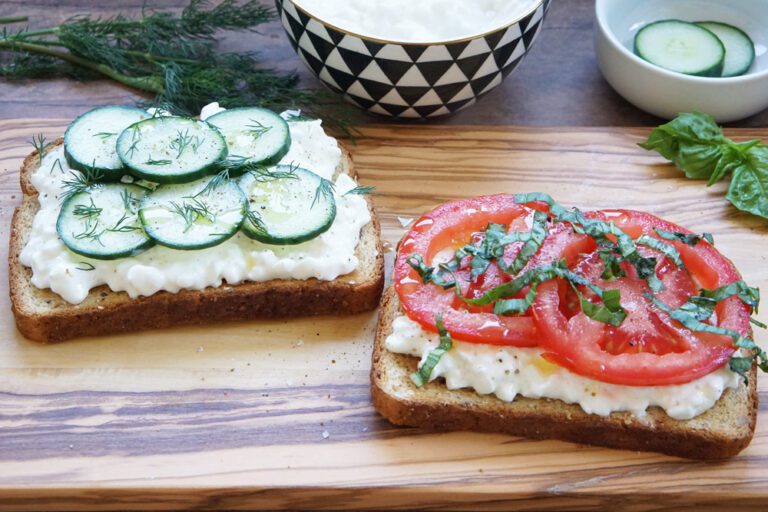Loaded cottage cheese toast