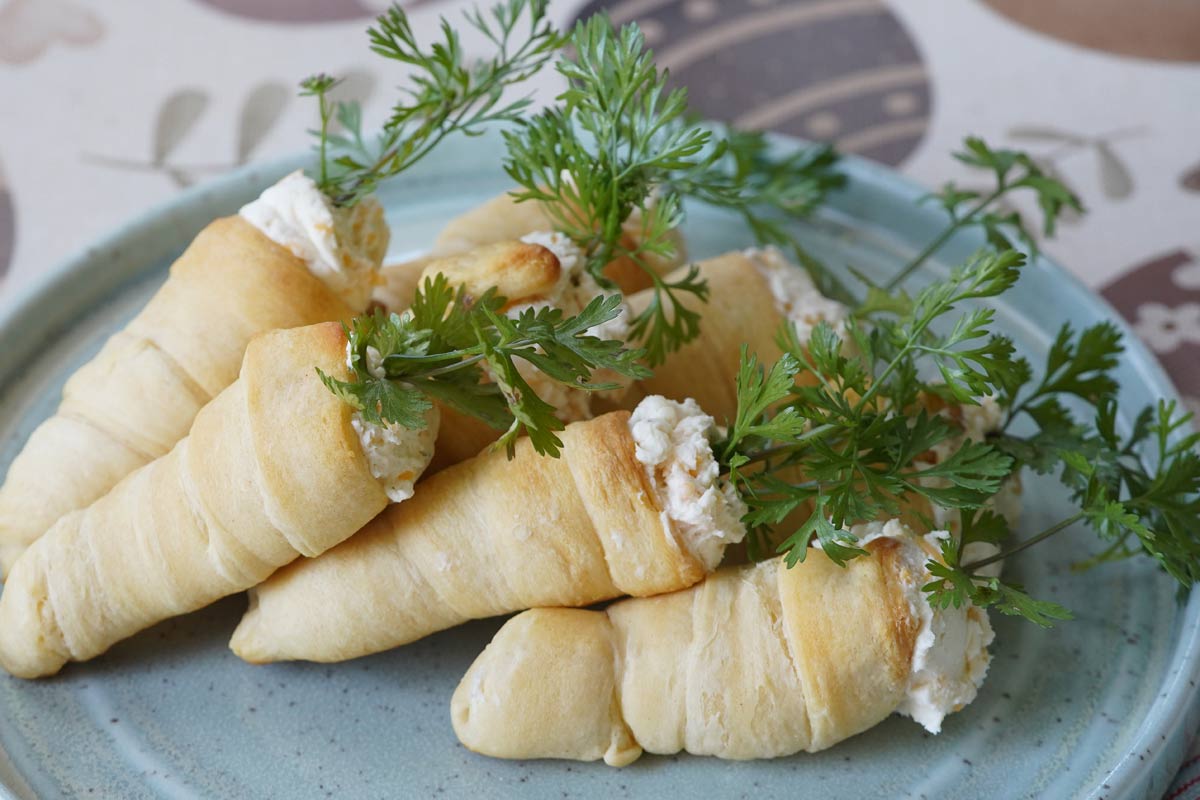 Crescent Roll Carrots with Cream Cheese