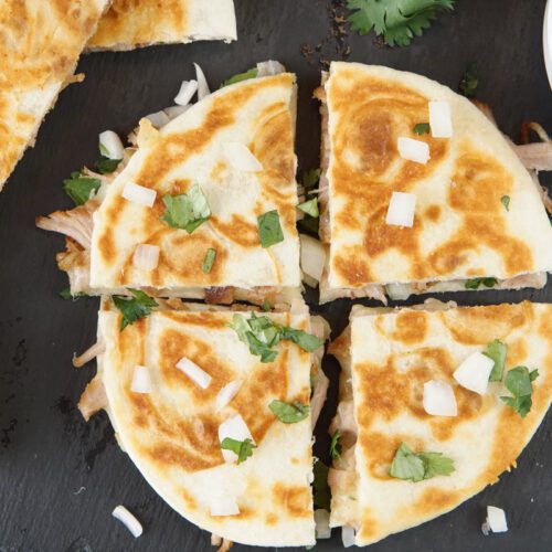 Mini carnitas quesadillas