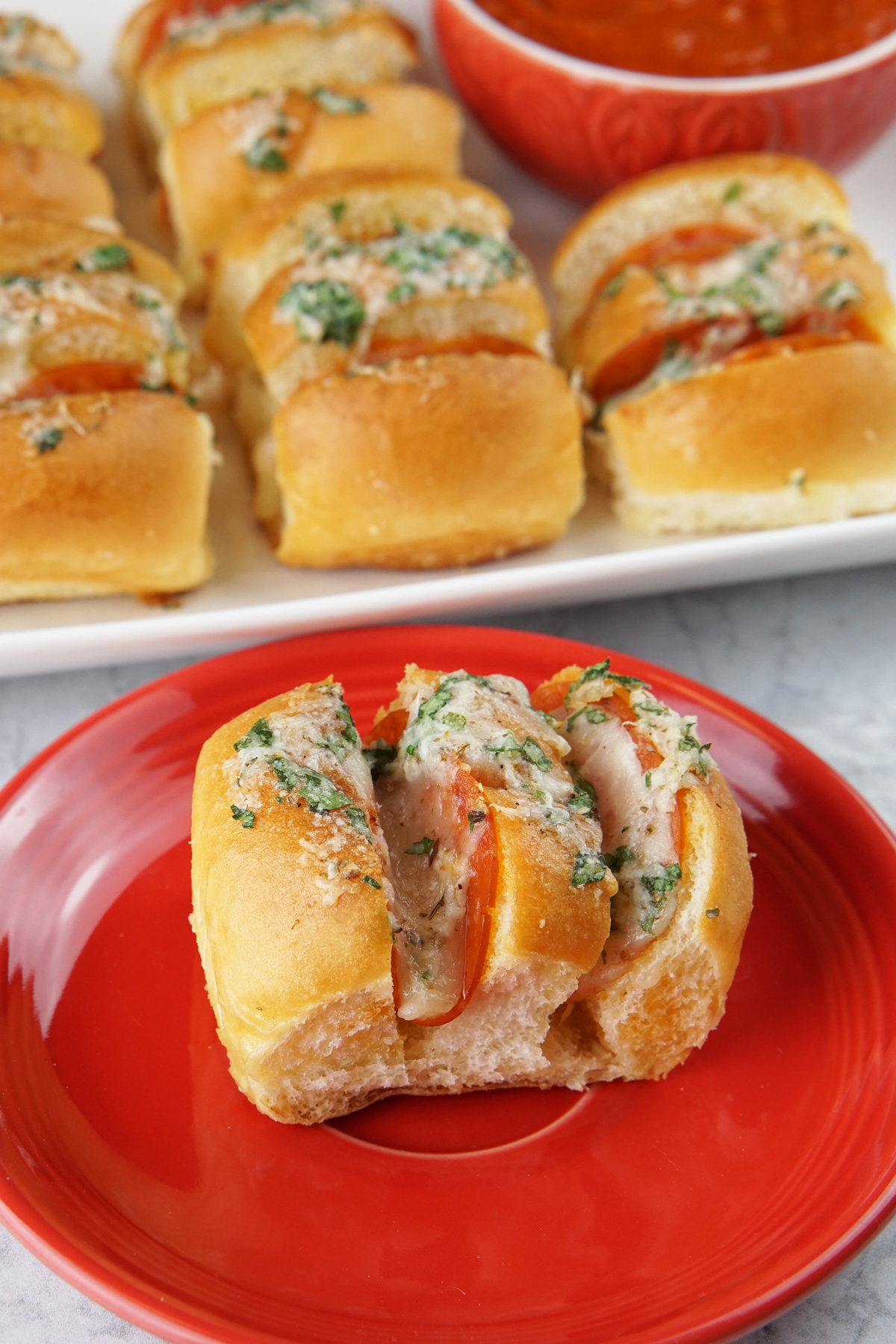 Pepperoni pizza bites