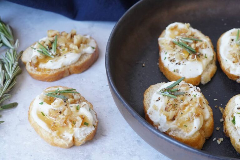 Whipped Ricotta and Hot Honey Crostini