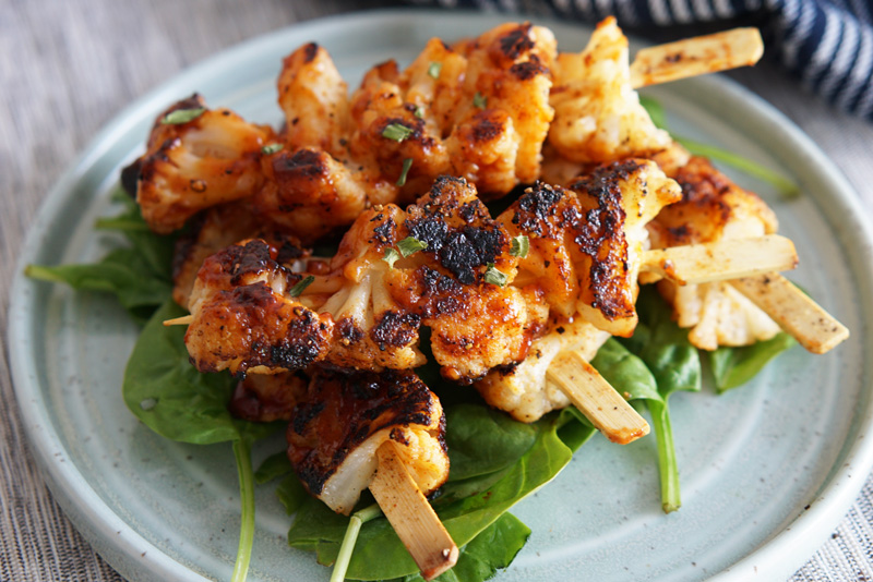 Grilled Cauliflower Skewers