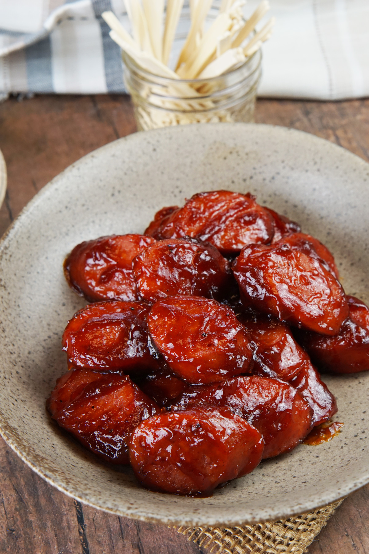 BBQ smoked sausage bites