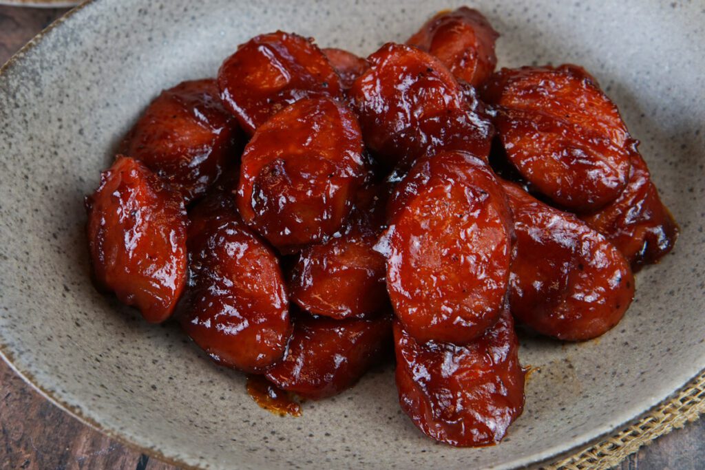 BBQ smoked sausage bites