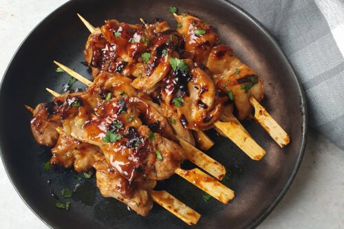 bourbon chicken skewers