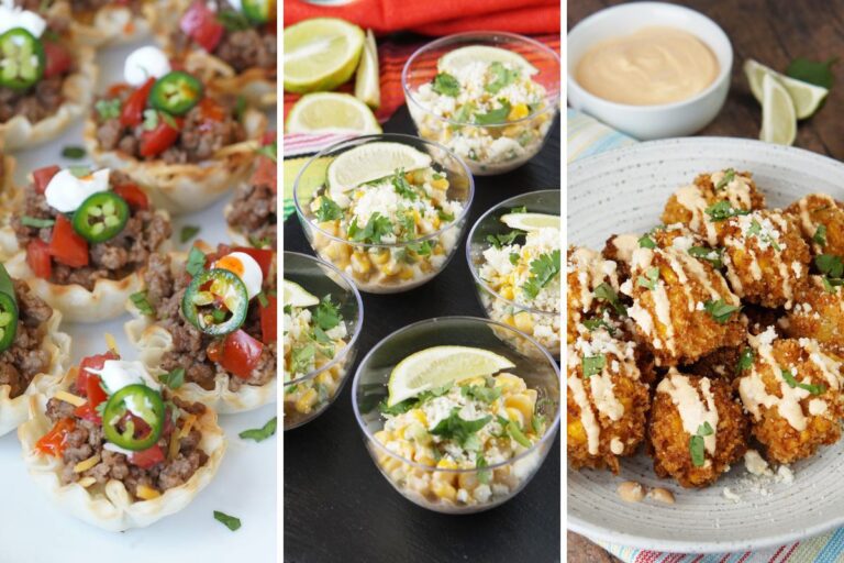 Mini taco cups, Mexican street corn cups, Mexican street corn croquetas