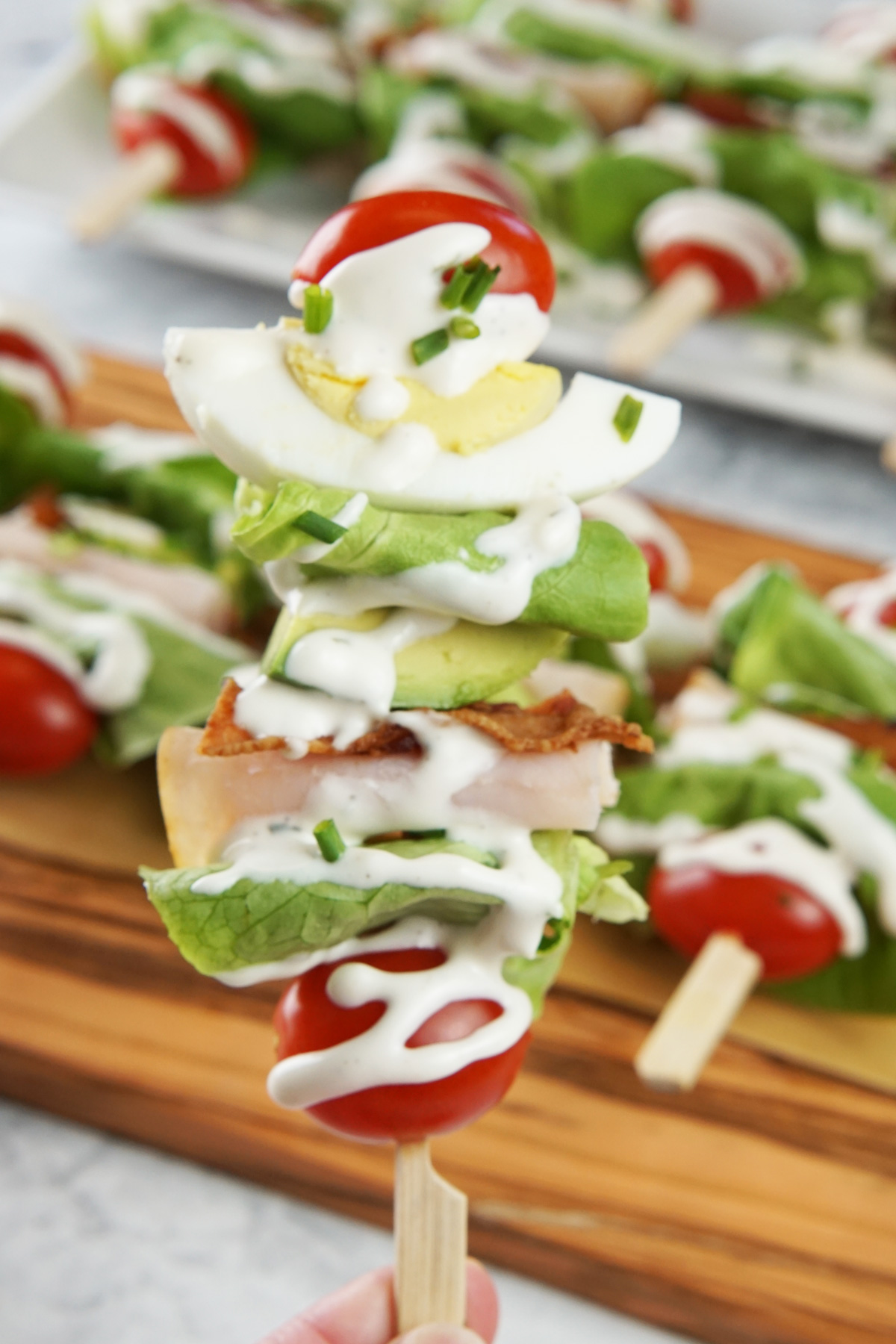 cobb salad skewers
