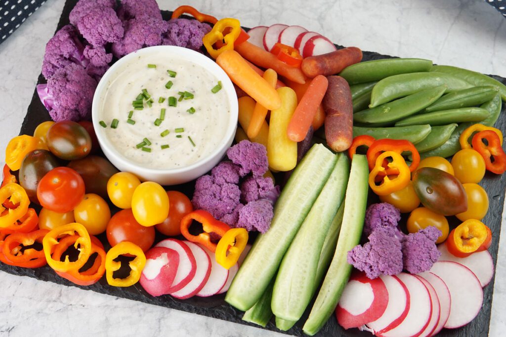 Easter brunch veggie board