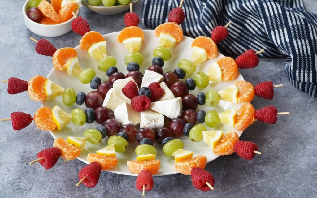 rainbow fruit skewers