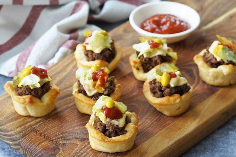 mini cheeseburger cups