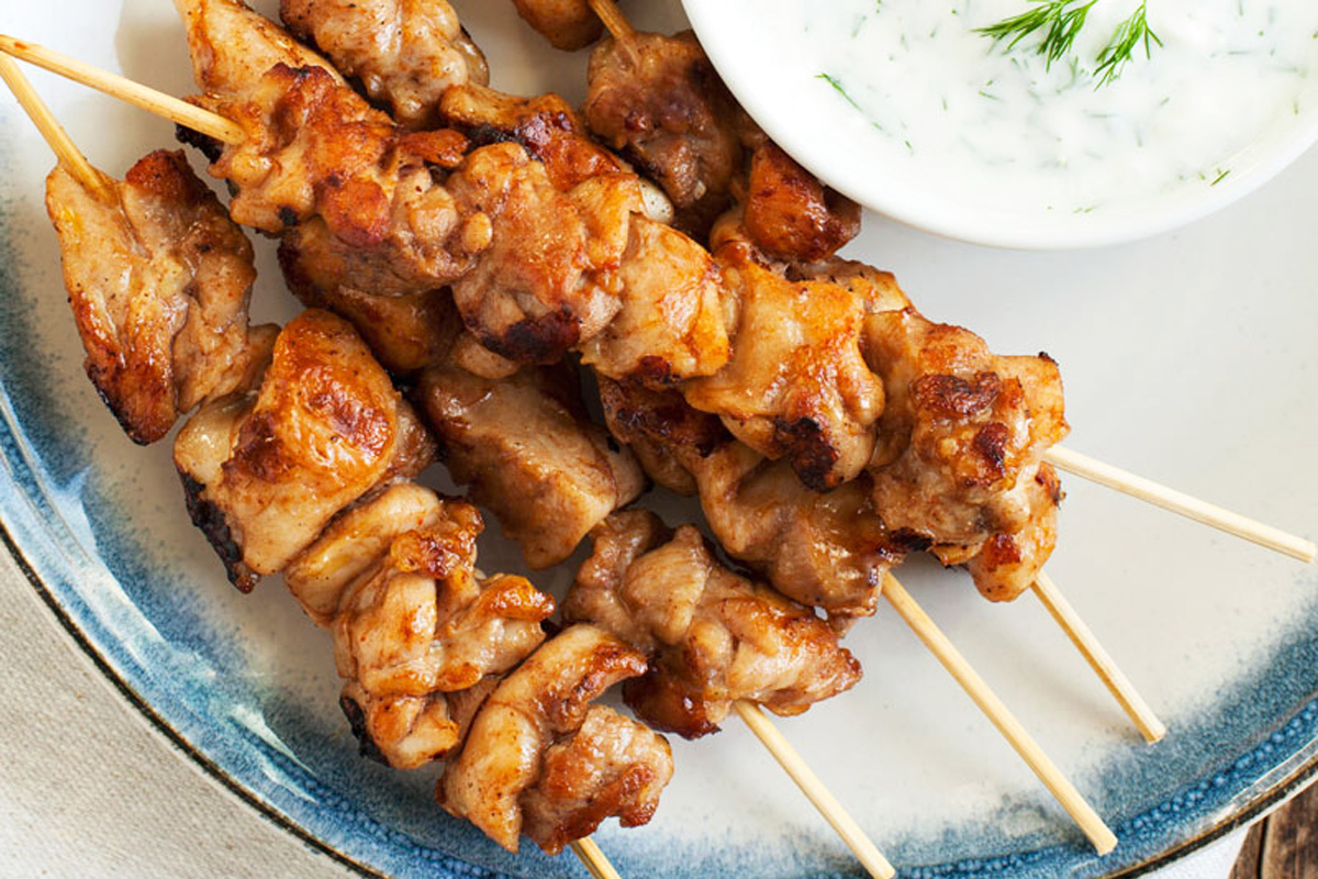 Mediterranean chicken skewers