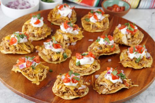 Mini sheet pan tostada appetizers