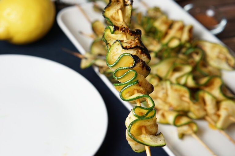 Grilled zucchini skewers