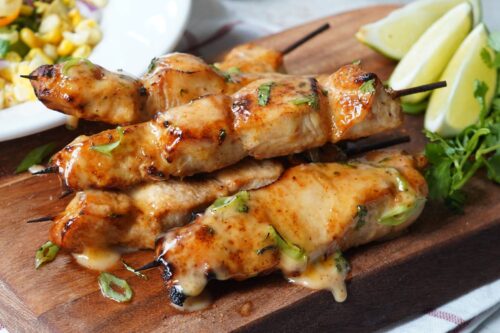 bang bang chicken skewers