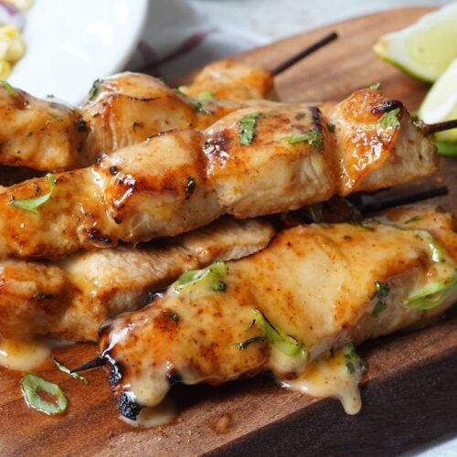 bang bang chicken skewers
