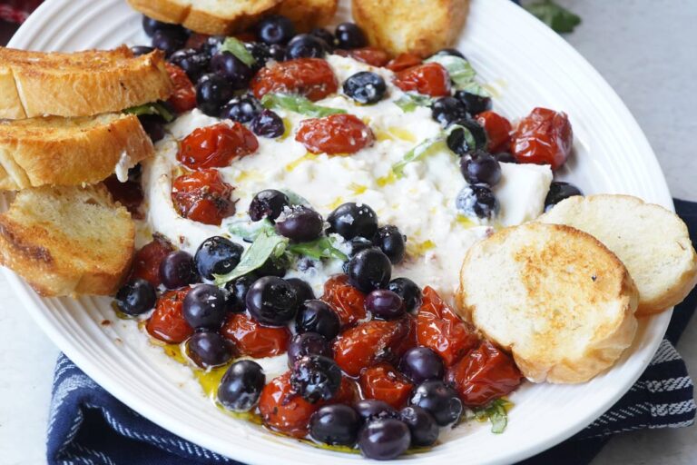 red white and blue burrata