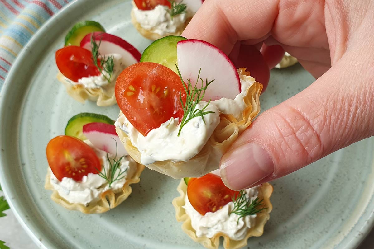Summer Herb Veggie Cups