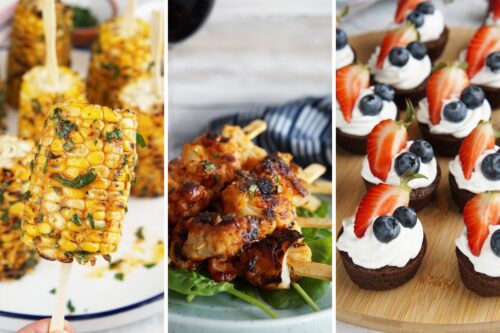 corn lollipops, grilled cauliflower and brownie bites
