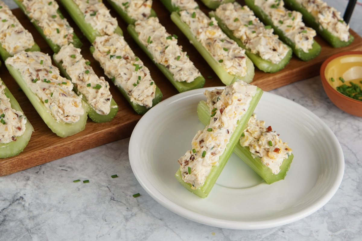Cream Cheese & Bacon Stuffed Celery